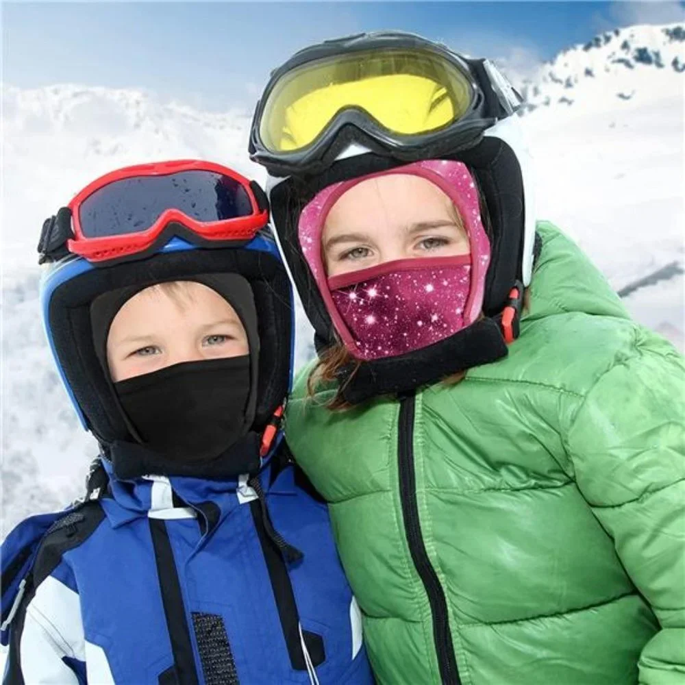Kids Balaclava Ski Mask, Fleece Face Mask Neck Warmer for Boys Girls
